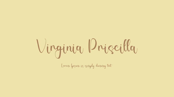 Virginia Priscilla Font