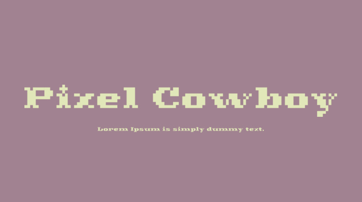 Pixel Cowboy Font