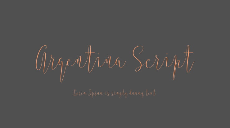 Argentina Script Font Family