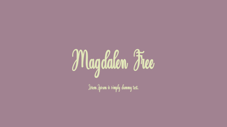 Magdalen Free Font
