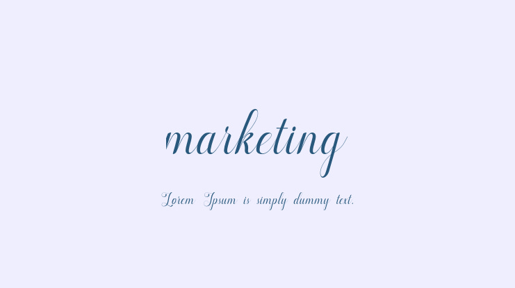 marketing Font