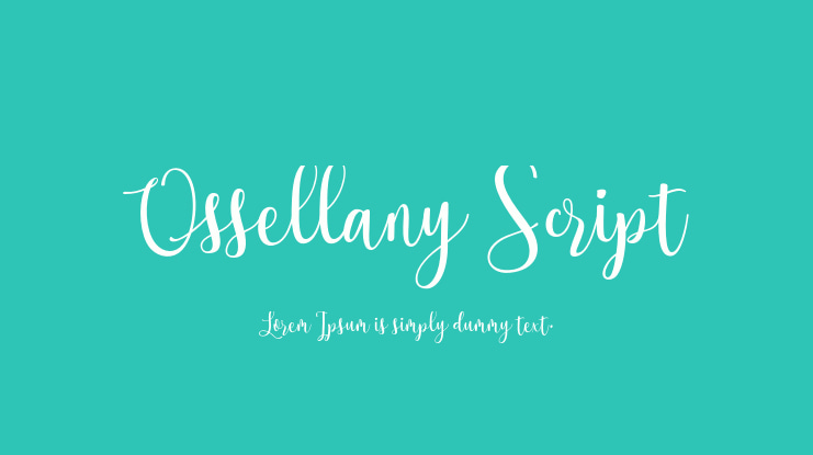 Ossellany Script Font