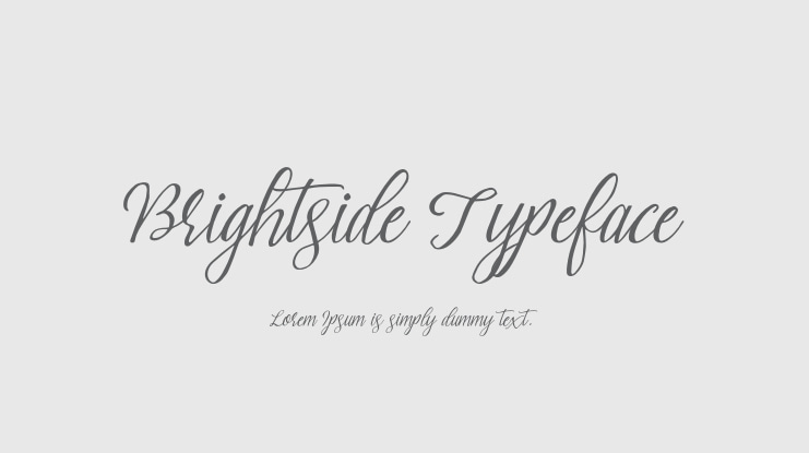 Brightside Typeface Font