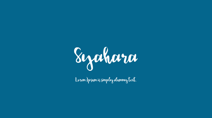Syahara Font