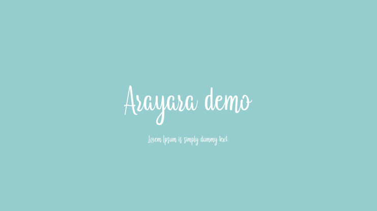 Arayara demo Font