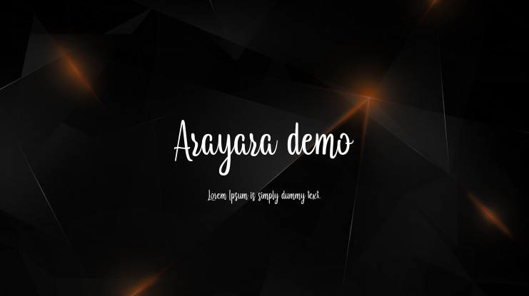 Arayara demo Font