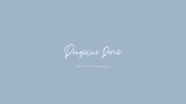 Pangoline Demo Font