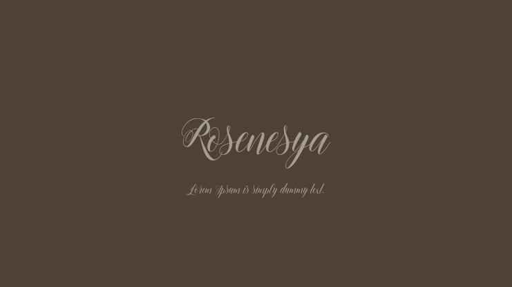 Rosenesya Font