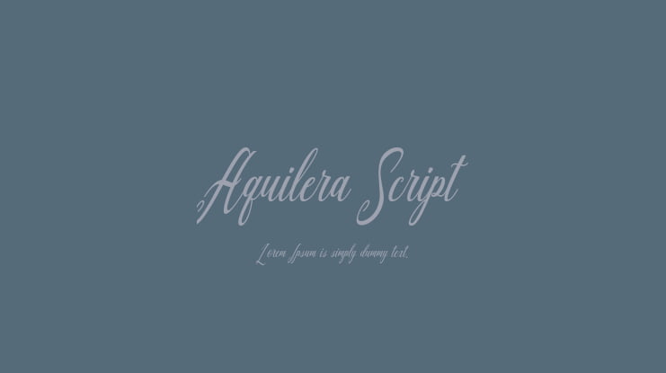 Aquilera Script Font