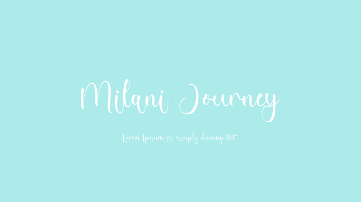 Milani Journey Font