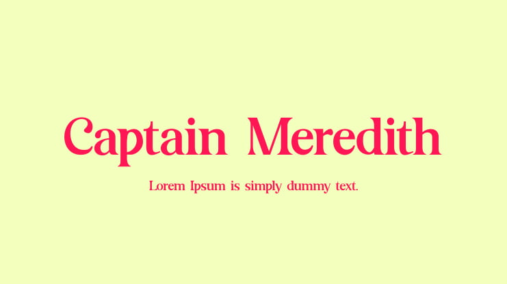 Captain Meredith Font