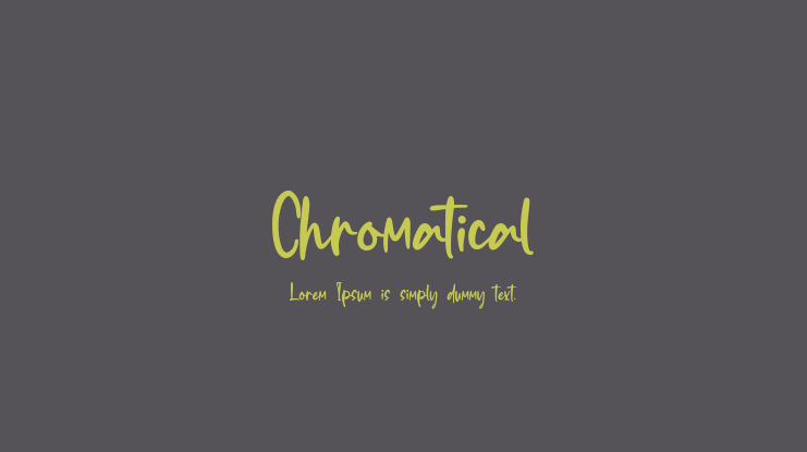 Chromatical Font