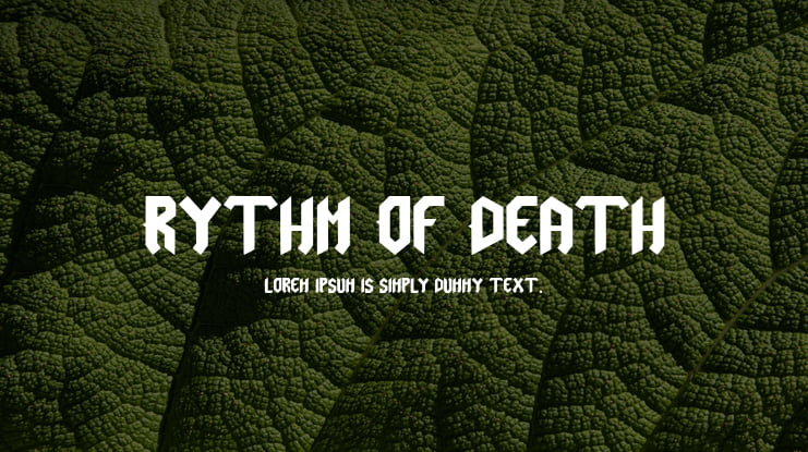 Rythm Of Death Font