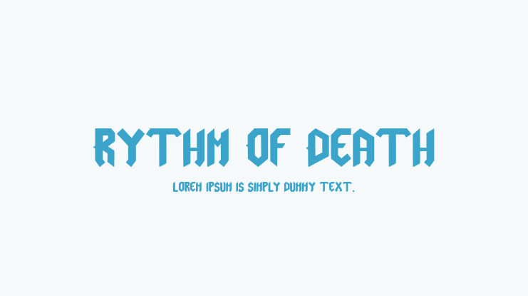 Rythm Of Death Font