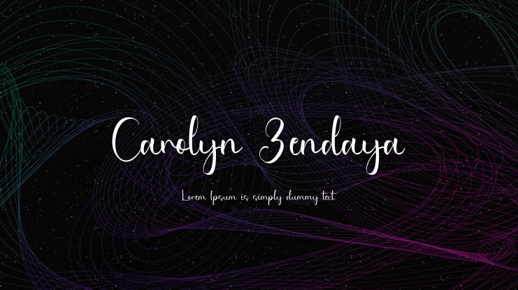 Carolyn Zendaya Font