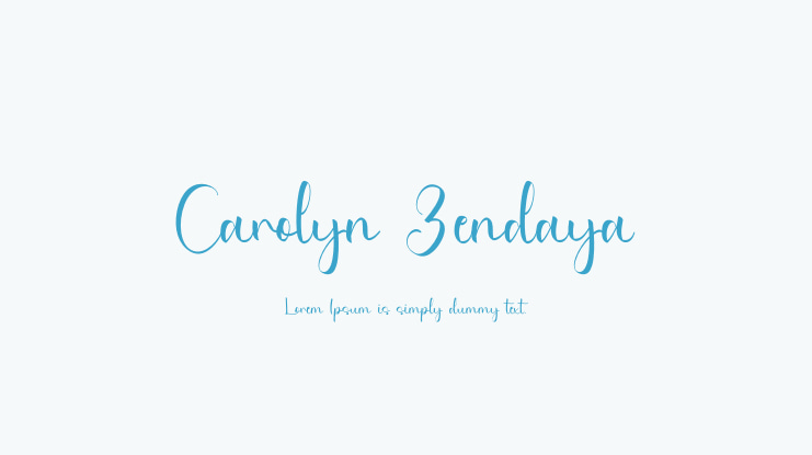 Carolyn Zendaya Font