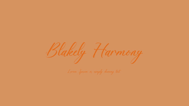 Blakely Harmony Font