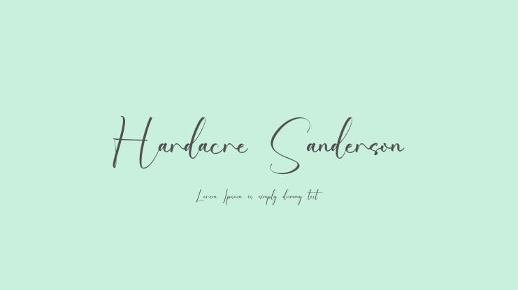Hardacre Sanderson Font