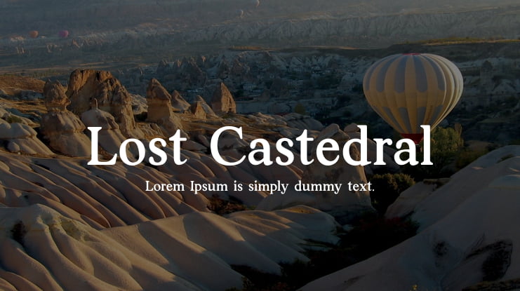 Lost Castedral Font