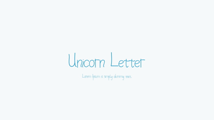 Unicorn Letter Font
