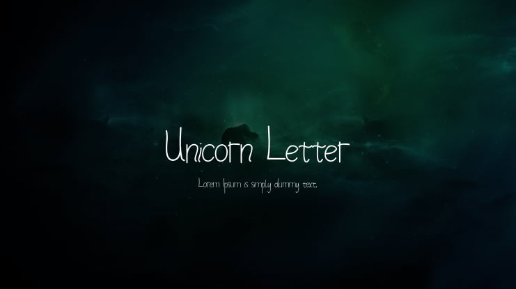 Unicorn Letter Font