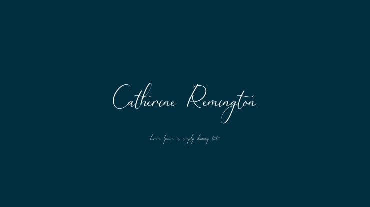 Catherine Remington Font