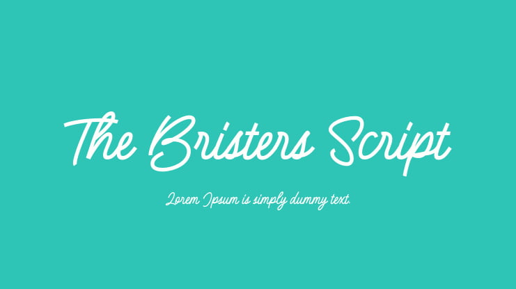 The Bristers Script Font