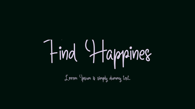 Find Happines Font