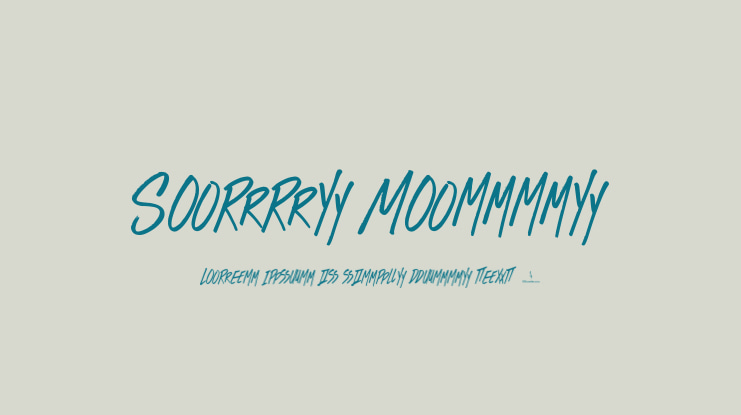Sorry Mommy Font