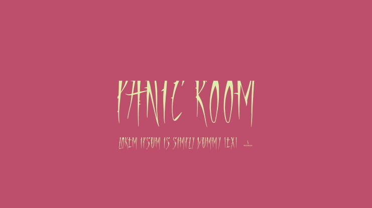 Panic Room Font