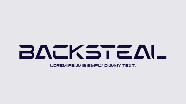 Backsteal Font