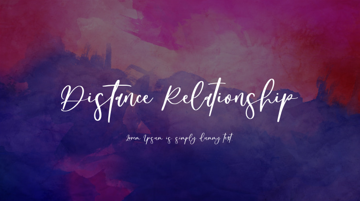 Distance Relationship Font