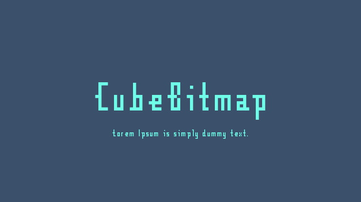 CubeBitmap Font