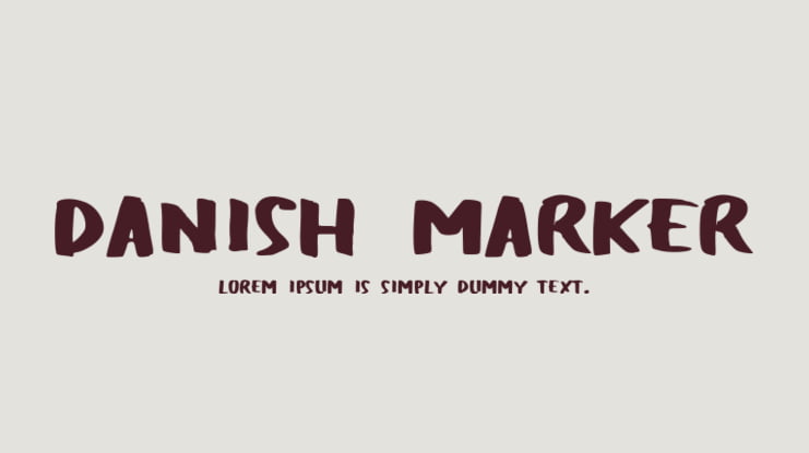Danish Marker Font