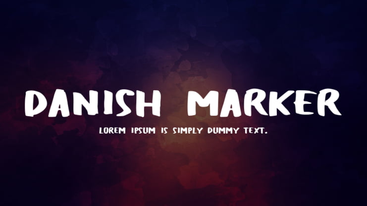 Danish Marker Font