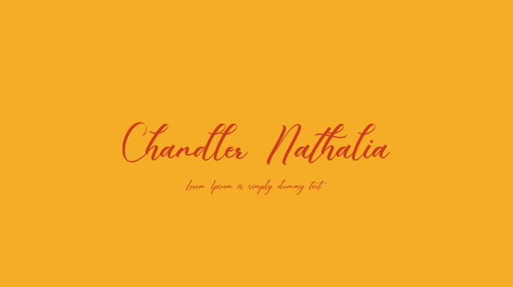 Chandler Nathalia Font