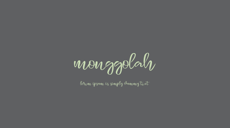 monggolah Font