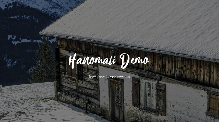 Hanomali Demo Font