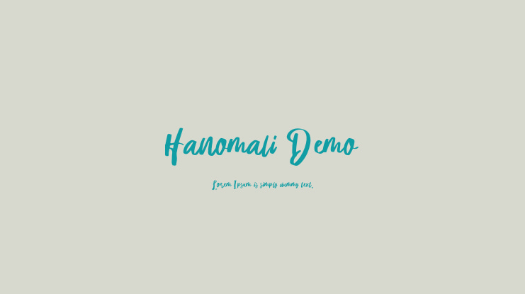 Hanomali Demo Font