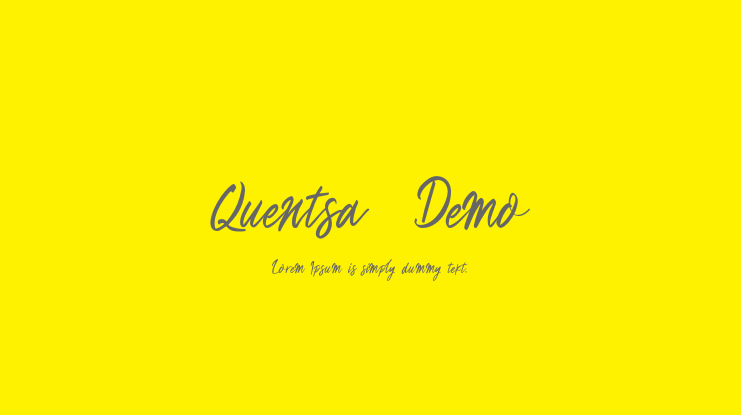Quentsa  Demo Font Family