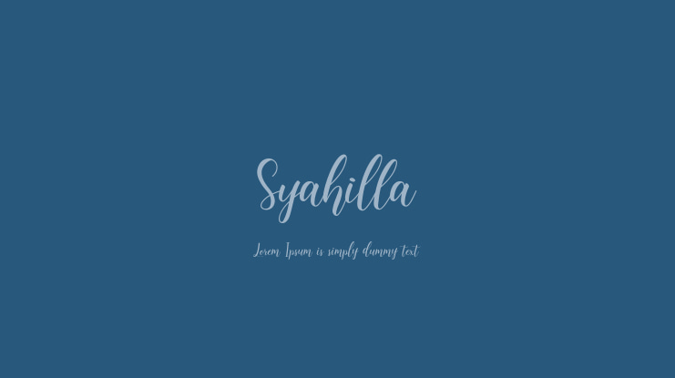 Syahilla Font