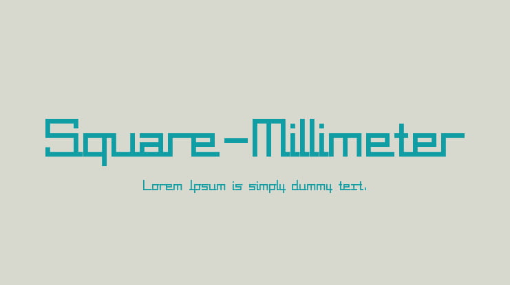Square-Millimeter Font