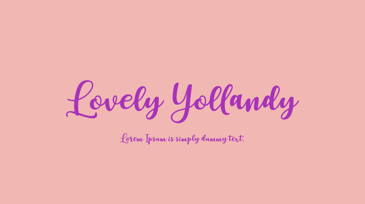 Lovely Yollandy Font
