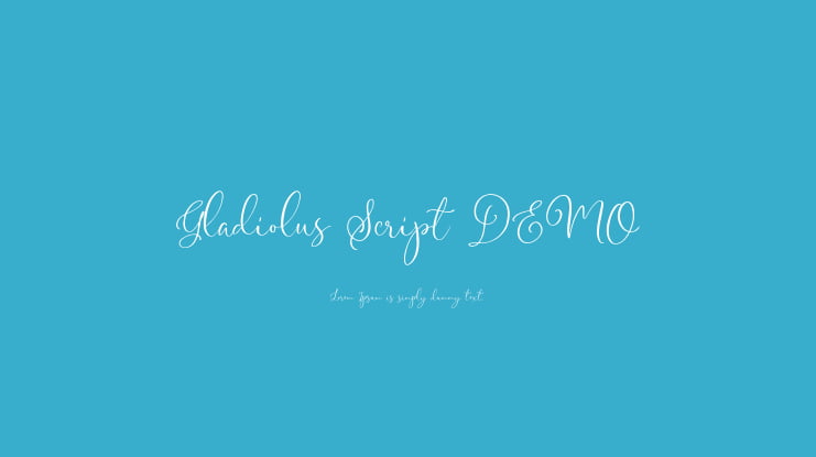 Gladiolus Script DEMO Font