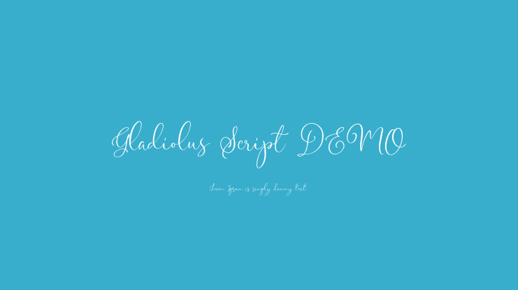 Gladiolus Script DEMO Font
