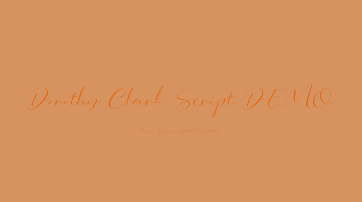 Dorothy Clark Script DEMO Font