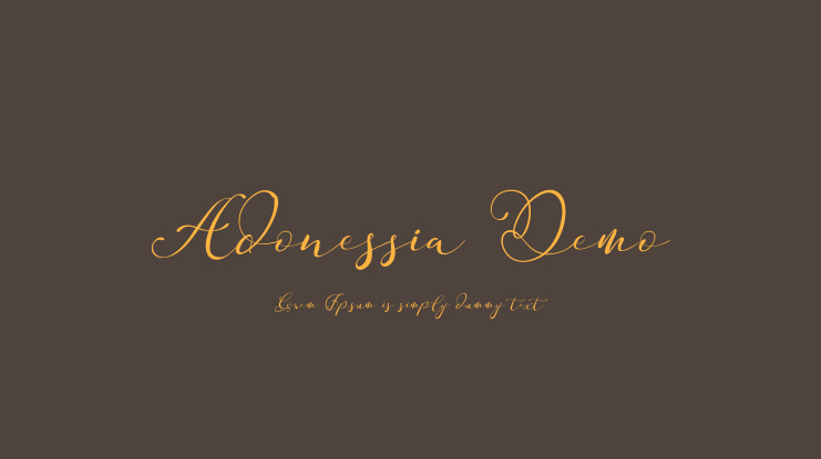 Adonessia Demo Font
