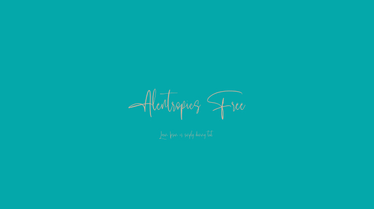 Alentropics Free Font