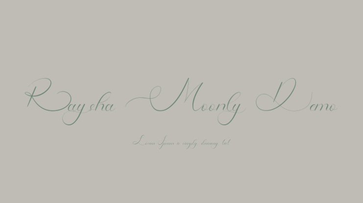 Raysha Moonly Demo Font