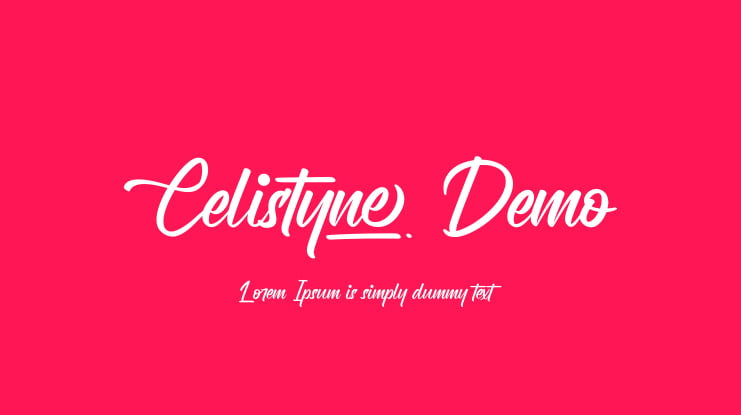 Celistyne Demo Font